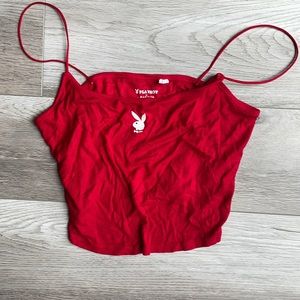 Pacsun playboy cropped tank